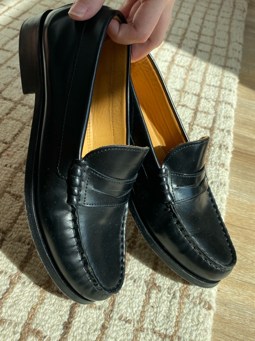 ALOHAS Black Penny Loafers